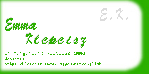emma klepeisz business card